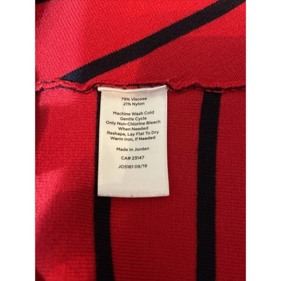 TALBOTS Women’s L Red Black Sweater Viscose Nylon - Picture 4 of 5